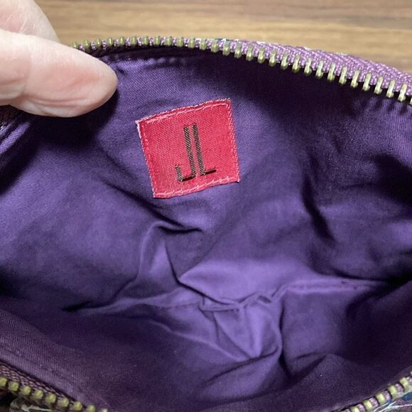 Juliette Longuet NWT Clutch Bag covered in Fabric Ruffles with Top Zipper. - Picture 6 of 6